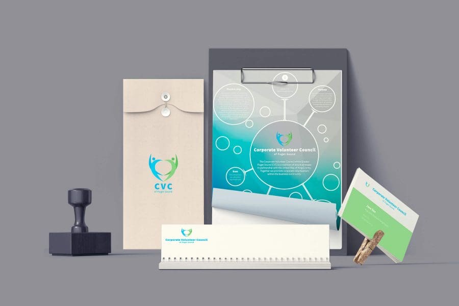 Corporate Volunteer Council of Puget Sound Branding Identity Collateral