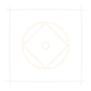 Logo Mark Square with a circle in the middle that has a diamond and a circle in the very center.